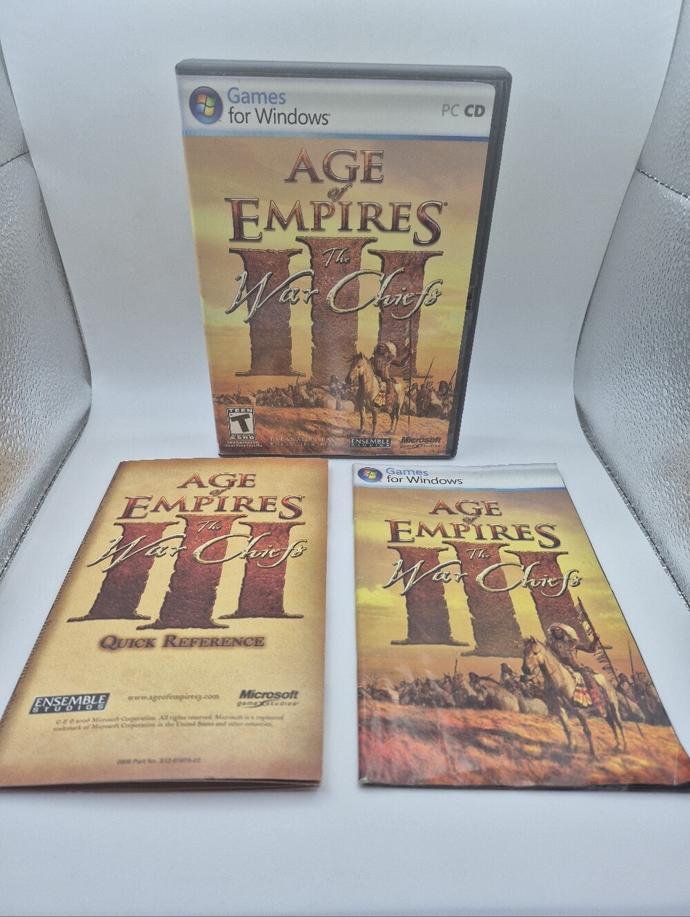 Age of Empires III The War Chiefs (Box, Key, Manual, Quick Reference) No Discs